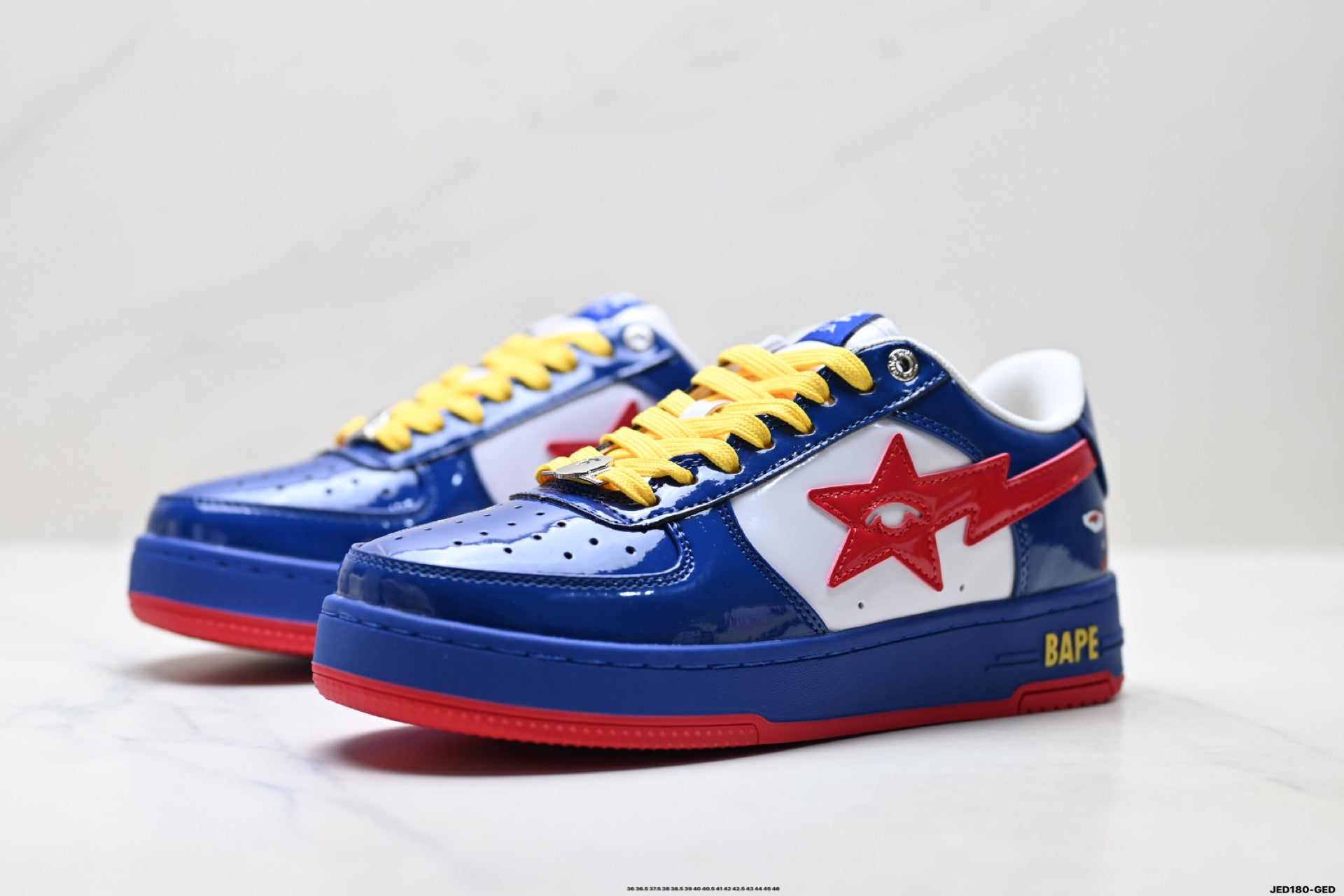 BAPE SK8 STA Low Sneakers – Blue/Red