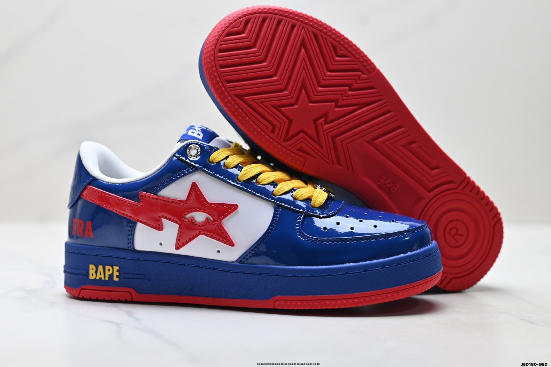 BAPE SK8 STA Low Sneakers – Blue/Red