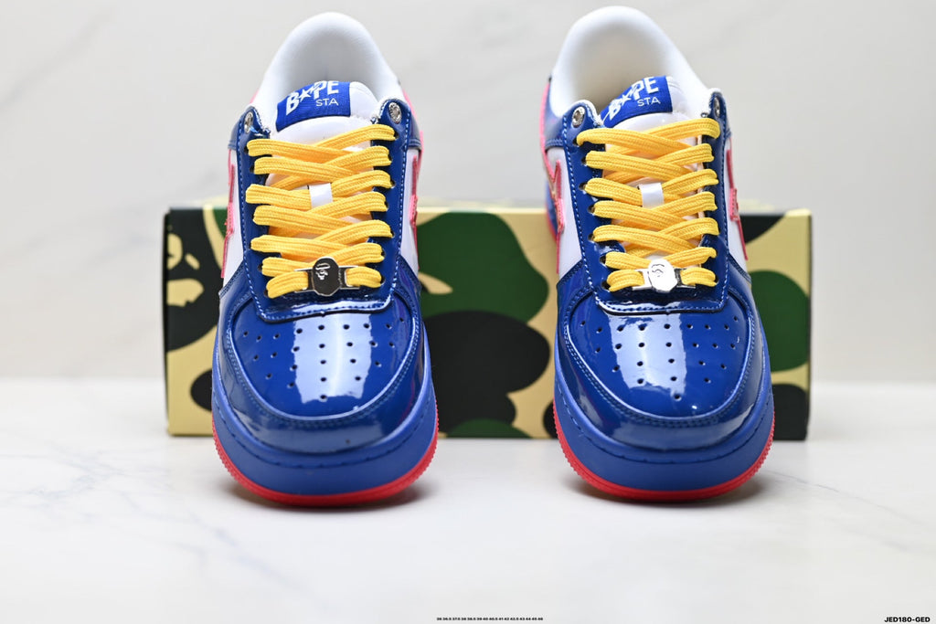 BAPE SK8 STA Low Sneakers – Blue/Red
