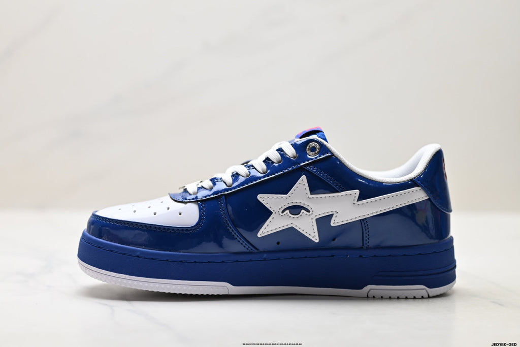 BAPE STA Low-Top Sneakers – Blue/White