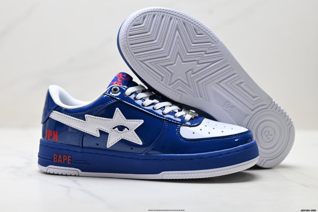 BAPE STA Low-Top Sneakers – Blue/White