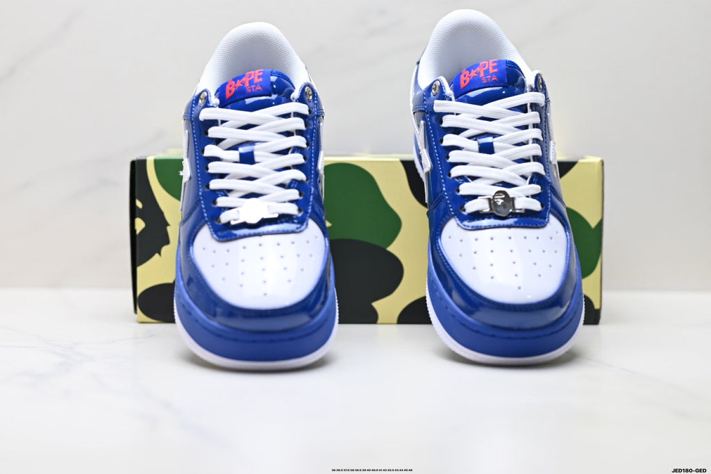 BAPE STA Low-Top Sneakers – Blue/White