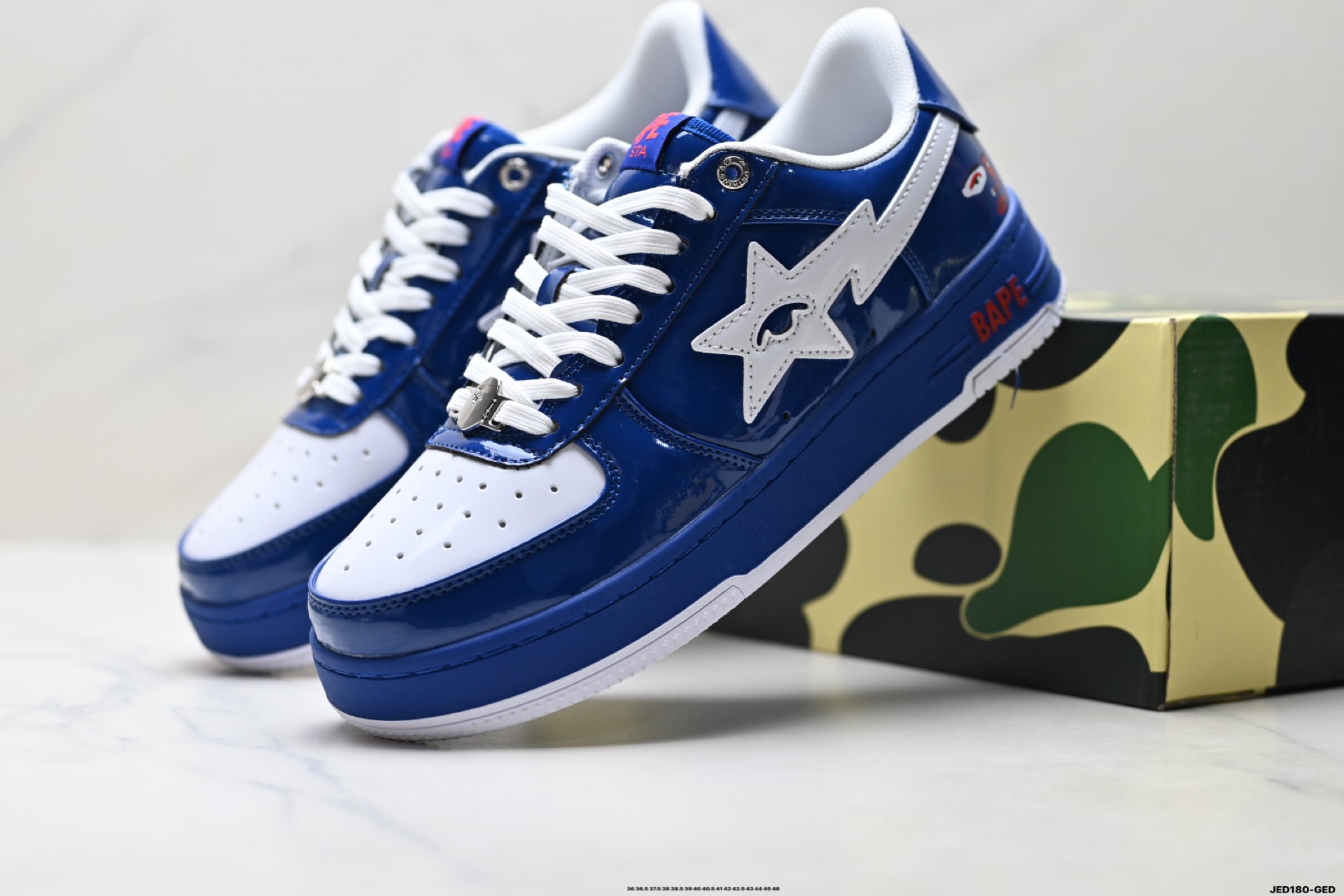BAPE STA Low-Top Sneakers – Blue/White