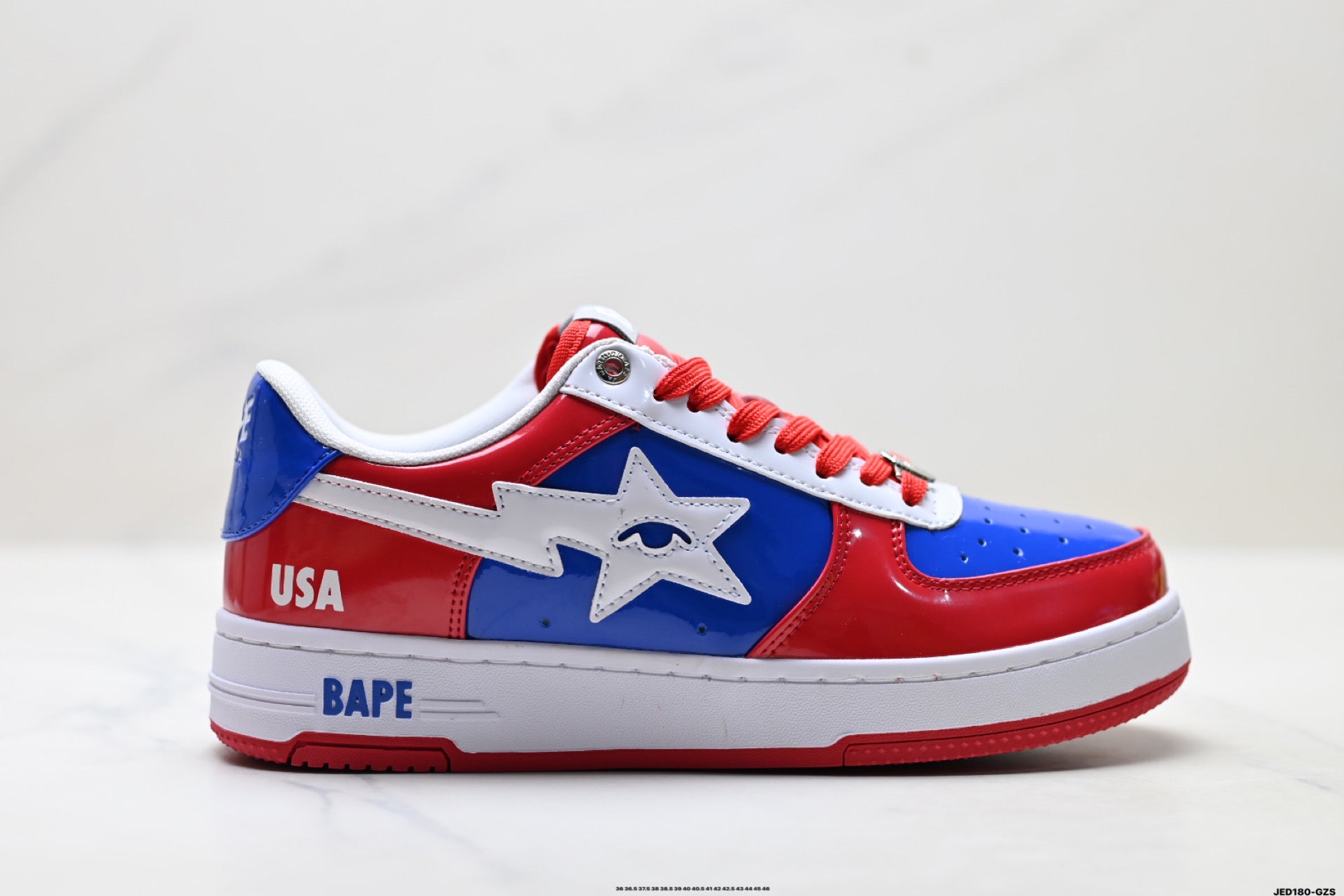 BAPE STA Low-Top Sneakers – Red/Blue