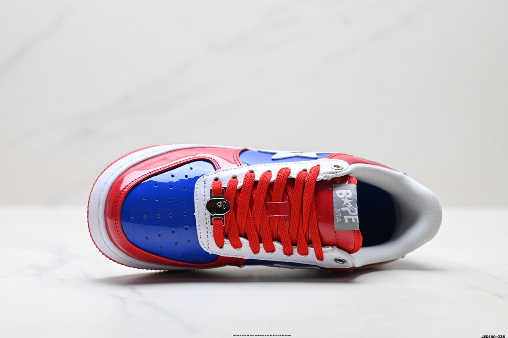 BAPE STA Low-Top Sneakers – Red/Blue