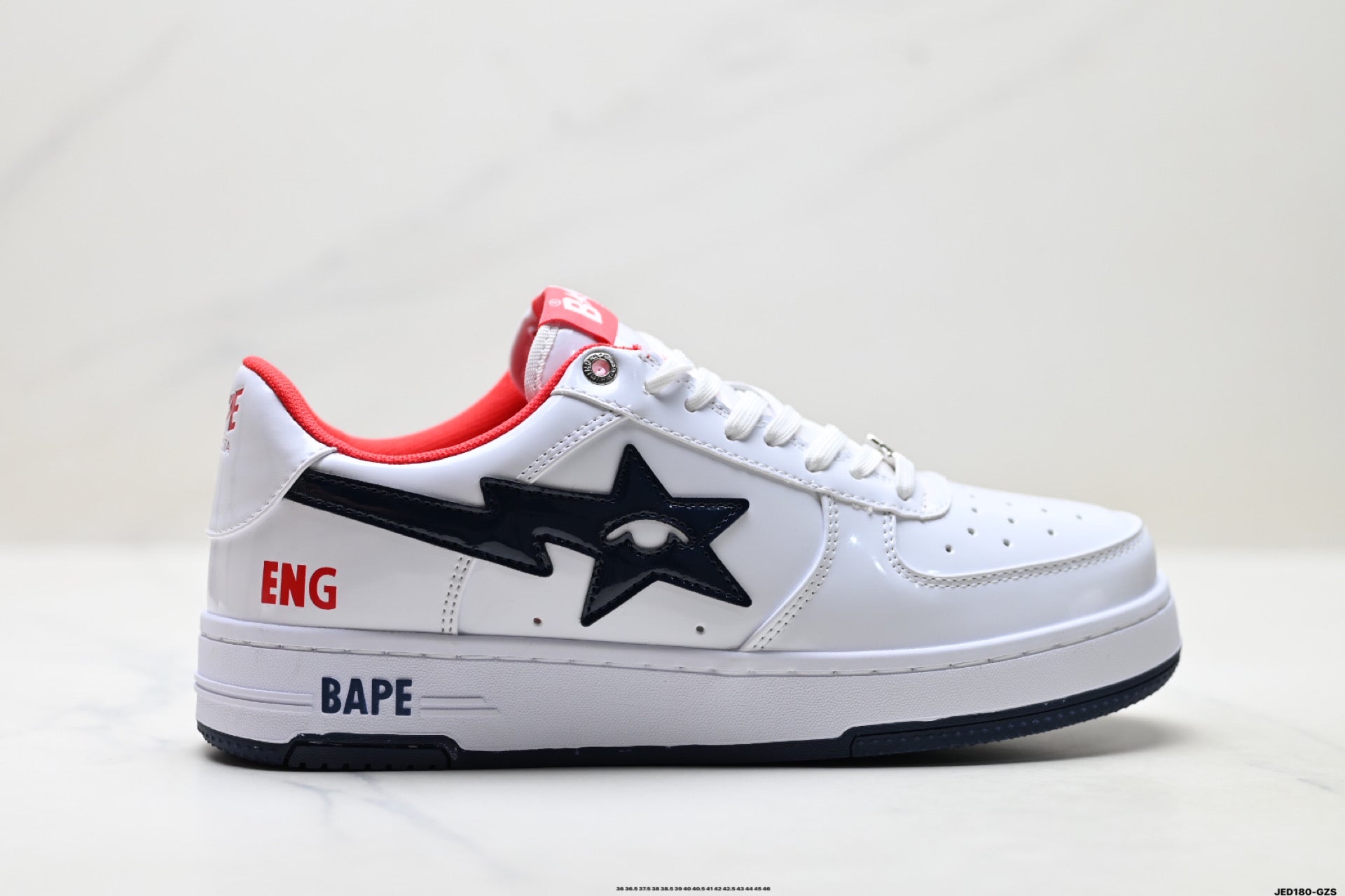BAPE STA Low-Top Sneakers – White/Black