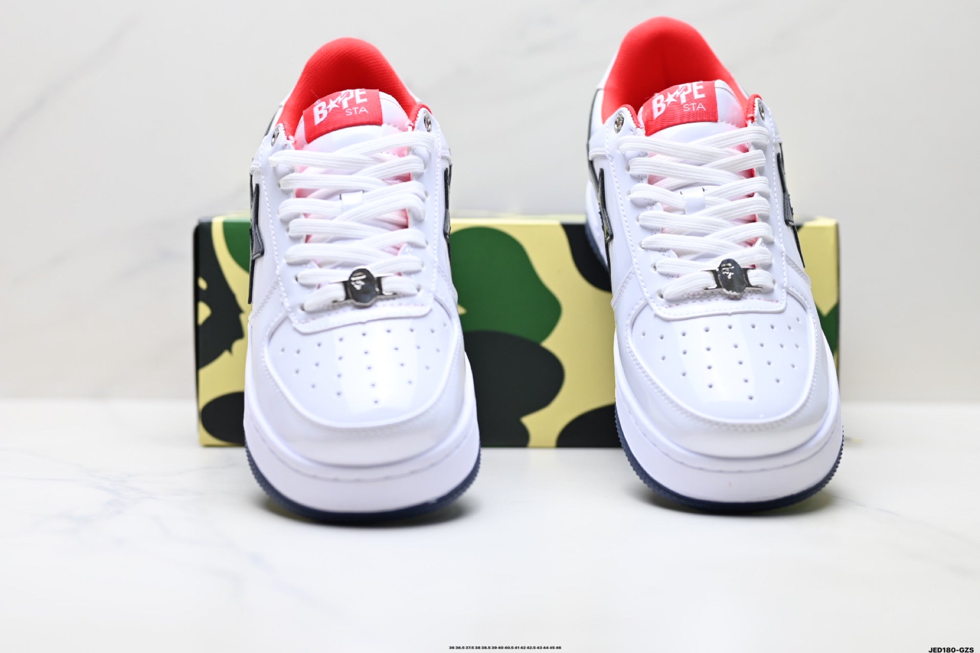 BAPE STA Low-Top Sneakers – White/Black