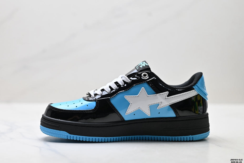 BAPE STA Low-Top Sneakers – Black/Blue