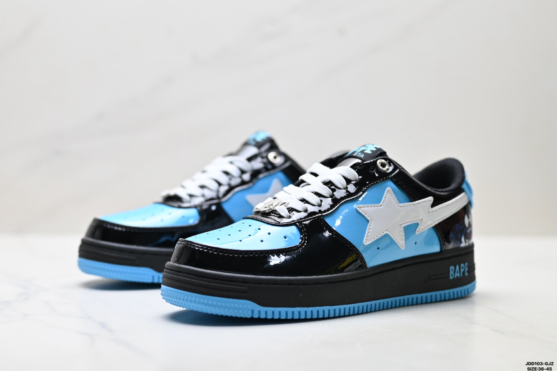 BAPE STA Low-Top Sneakers – Black/Blue