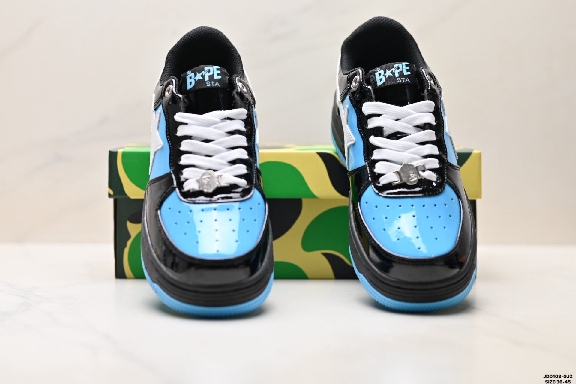BAPE STA Low-Top Sneakers – Black/Blue