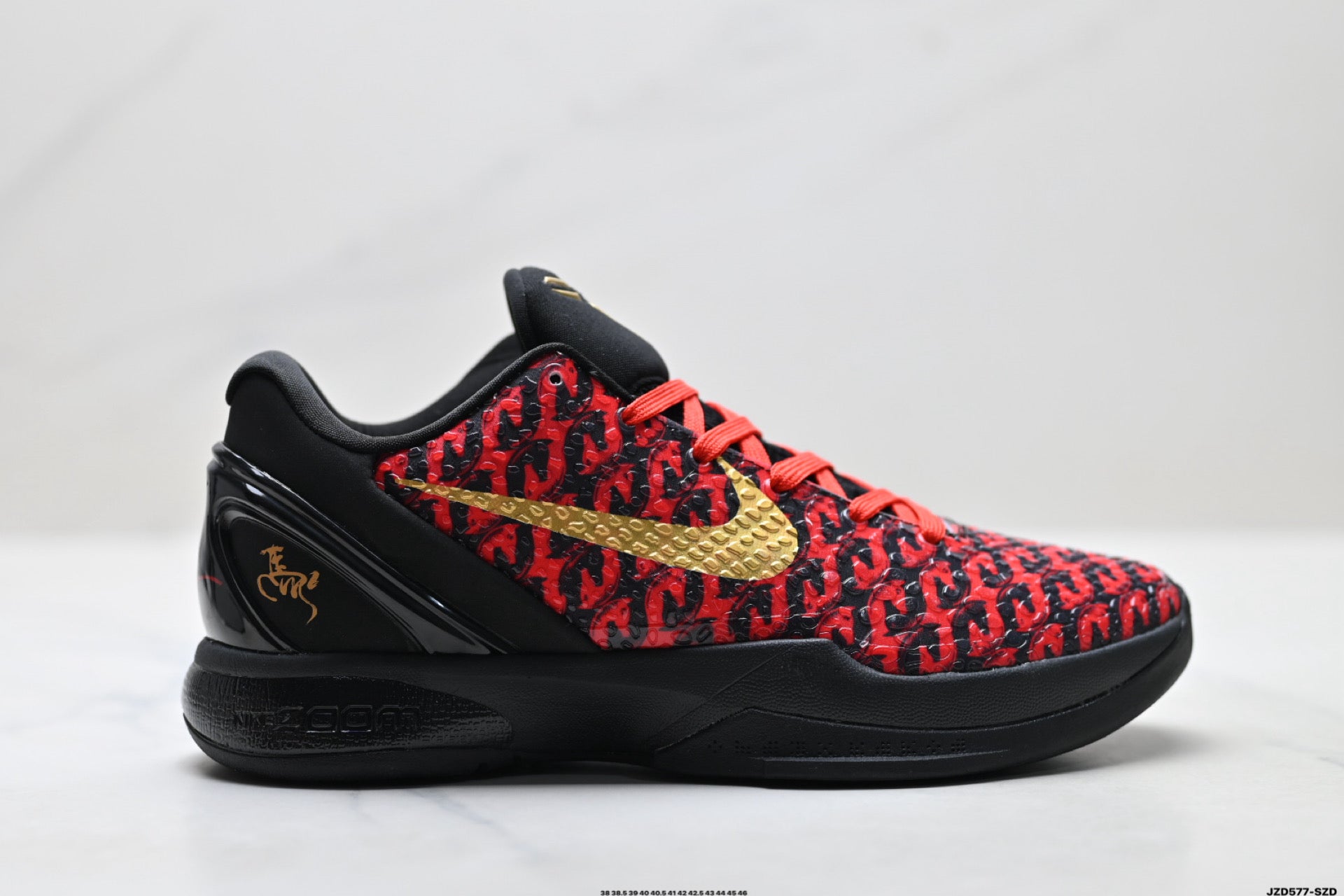 Nike Kobe 6 Protro Low-Top Basketball Shoes – Red Black Gold