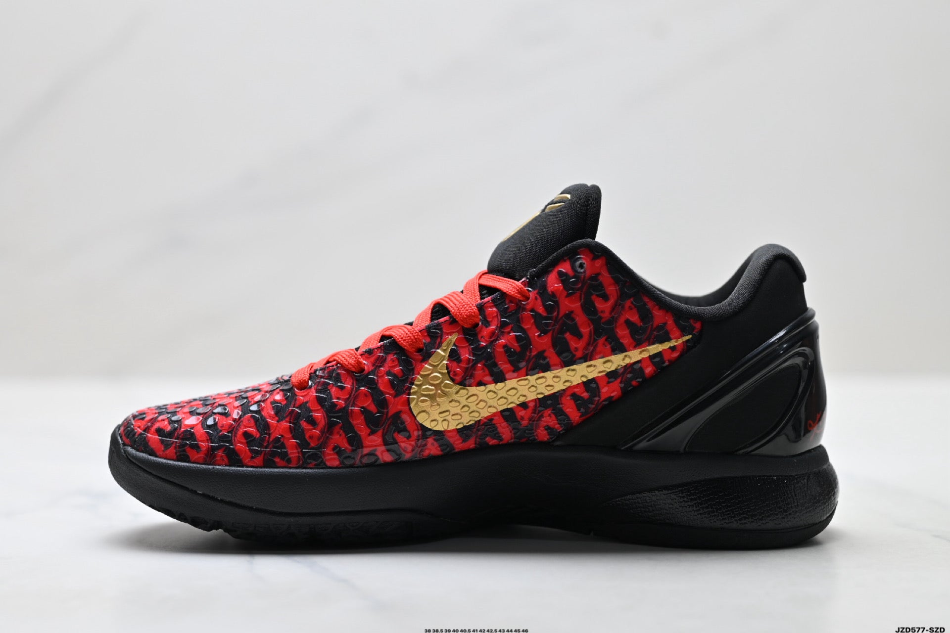 Nike Kobe 6 Protro Low-Top Basketball Shoes – Red Black Gold