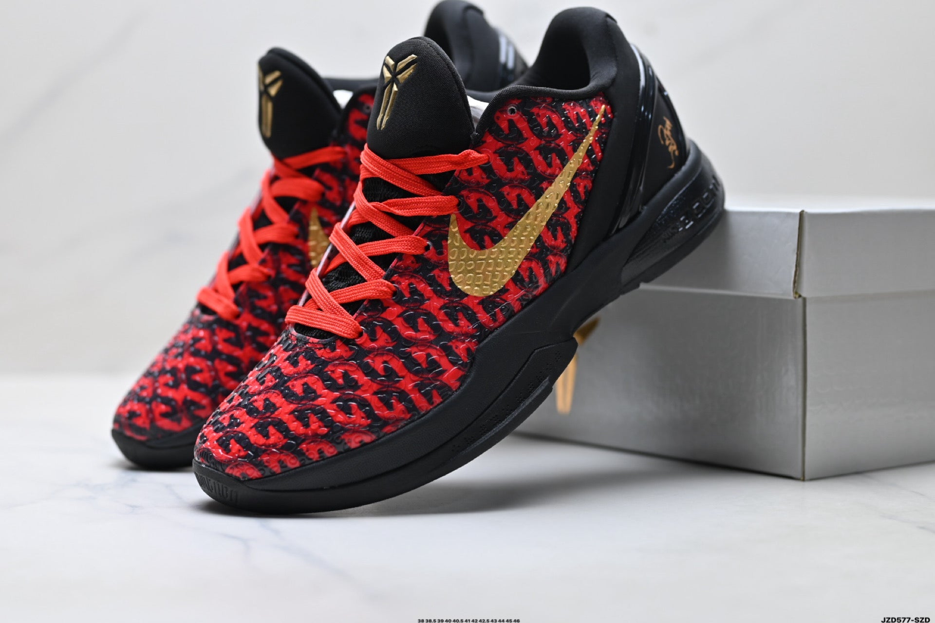 Nike Kobe 6 Protro Low-Top Basketball Shoes – Red Black Gold