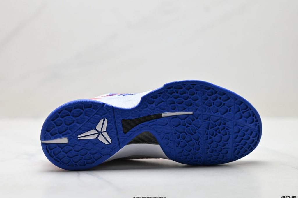 Nike Kobe 6 Protro Low-Top Basketball Shoes – White Blue Red