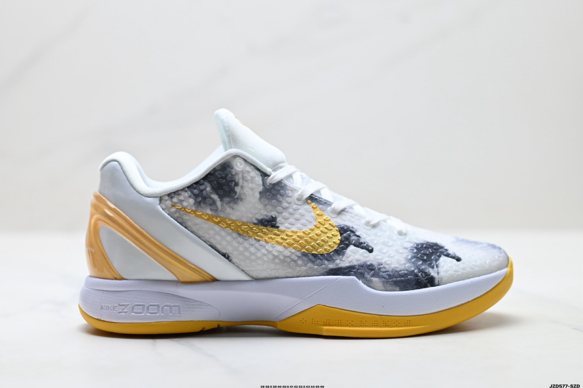 Nike Kobe 6 Protro Low-Top Basketball Shoes – White Gold