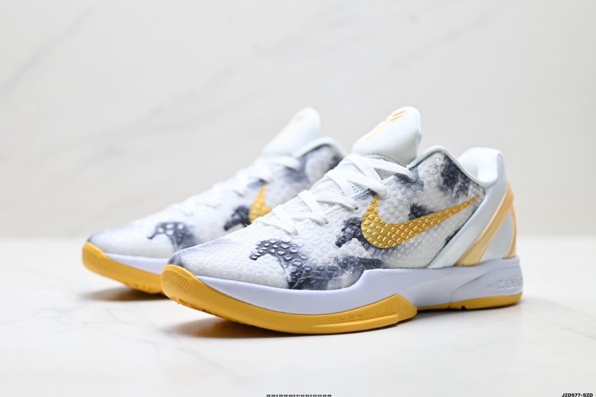 Nike Kobe 6 Protro Low-Top Basketball Shoes – White Gold