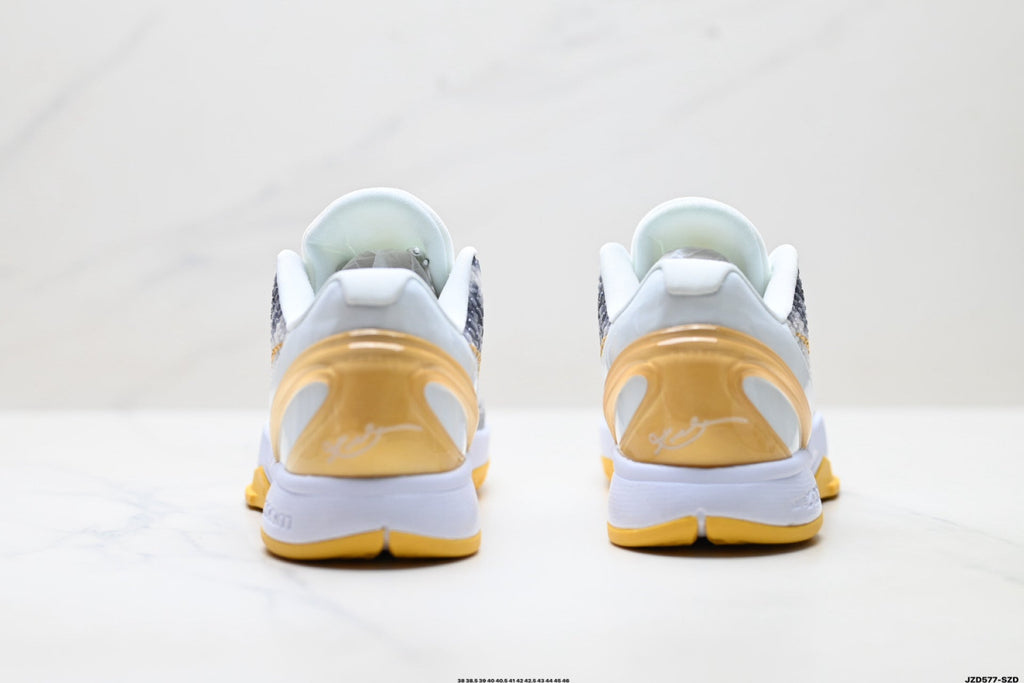 Nike Kobe 6 Protro Low-Top Basketball Shoes – White Gold
