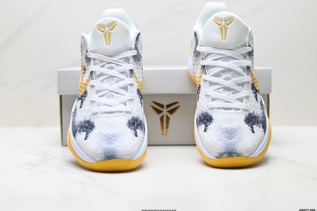 Nike Kobe 6 Protro Low-Top Basketball Shoes – White Gold