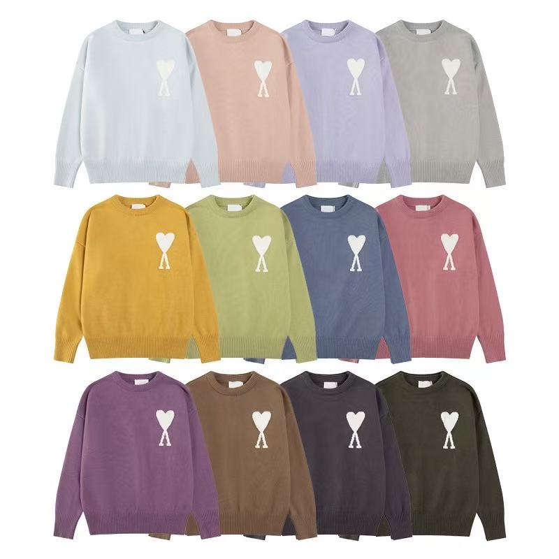 Jacquard Heart Crew Neck Sweater