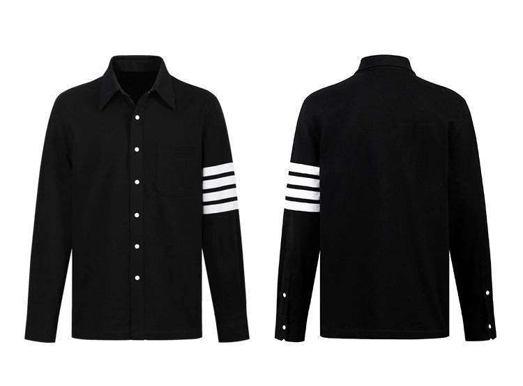 Men's long-sleeved shirt by Thom Browne, shirt detail view