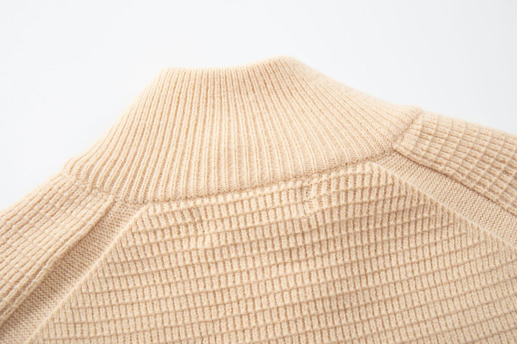 Stone Island Mock-Neck Zip-Up Knit Cardigan