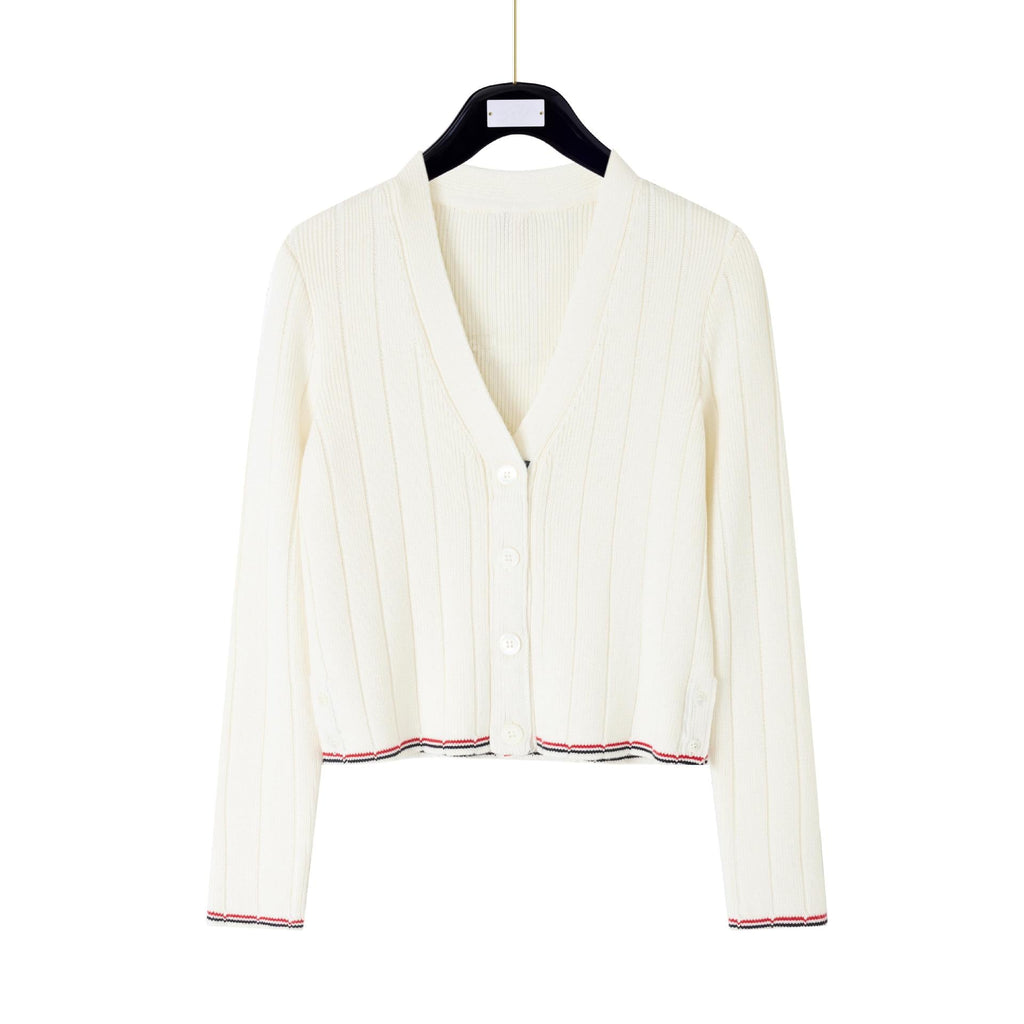 Cotton wool knitted cardigan - Image 4