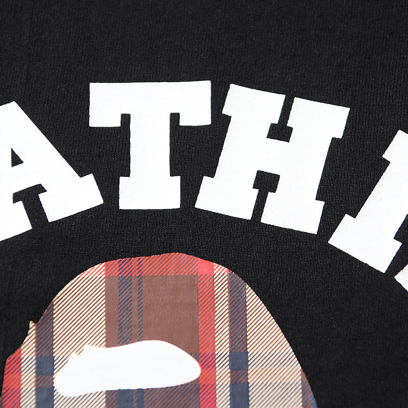 Bape Black And Brown Plaid Small Logo Short Sleeve T-Shirt - image 5