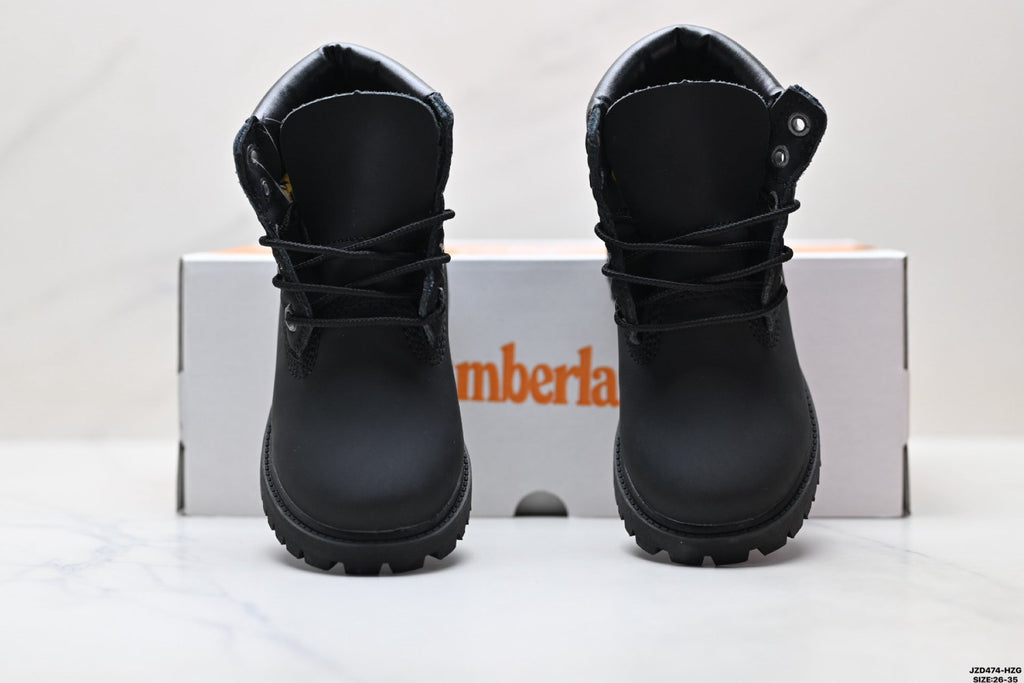 Timberland Black Kids Premium Leather Boot - detail image 7