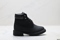 Timberland Black Kids Premium Leather Boot - right-facing side profile main image