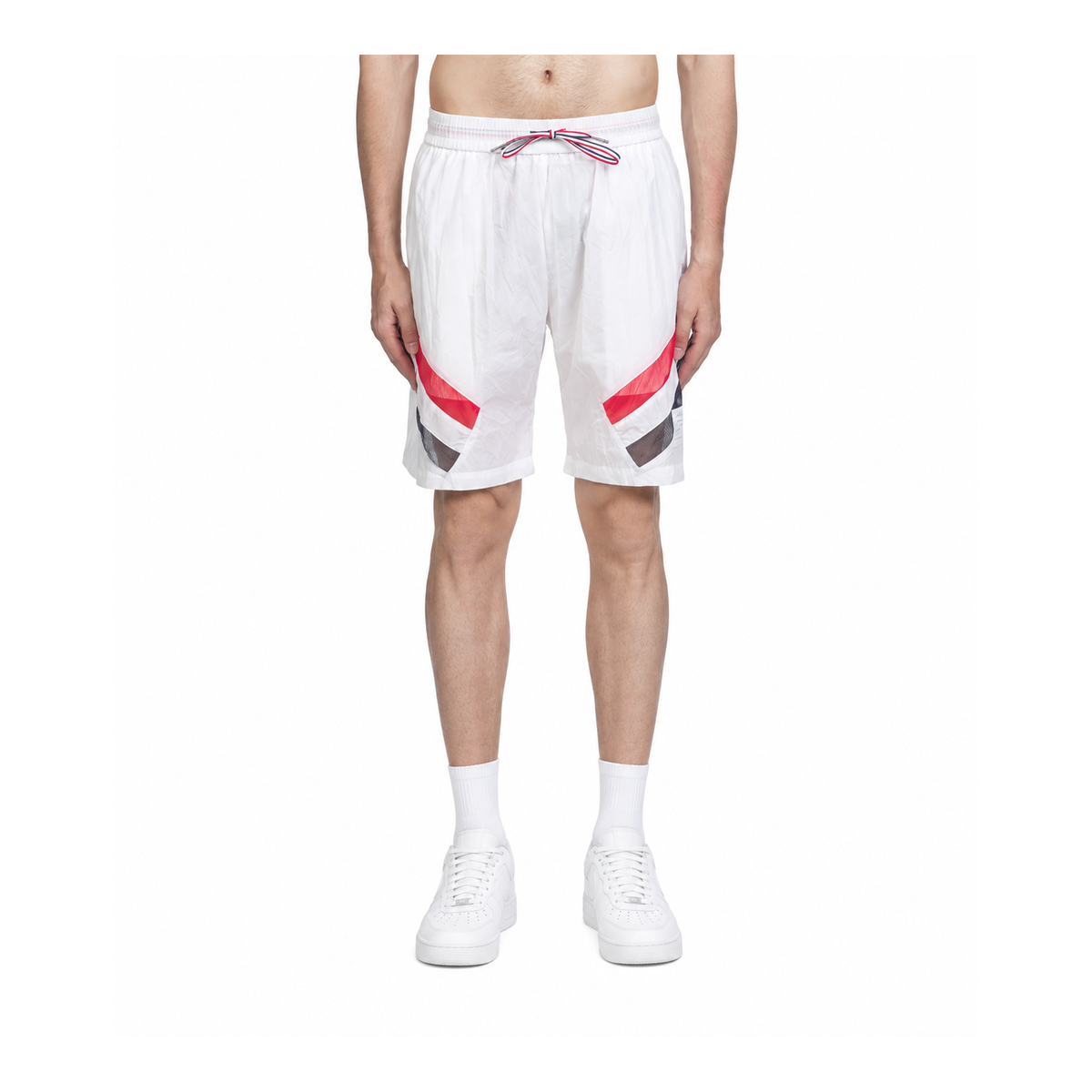 Thom Browne Style Men's diagonal striped beach pants - Main Image