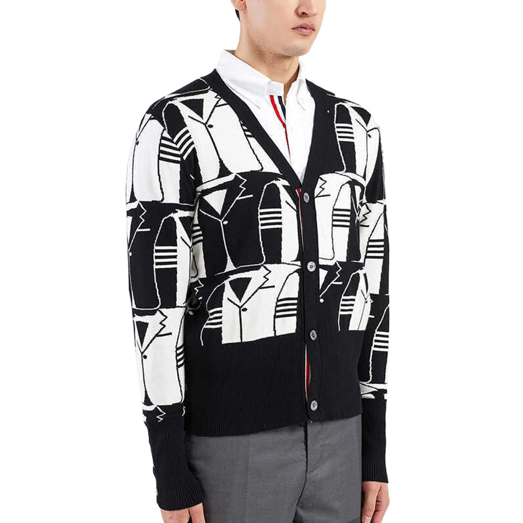 Men's Plaid Knitwear by Thom Browne, knitwear detail view