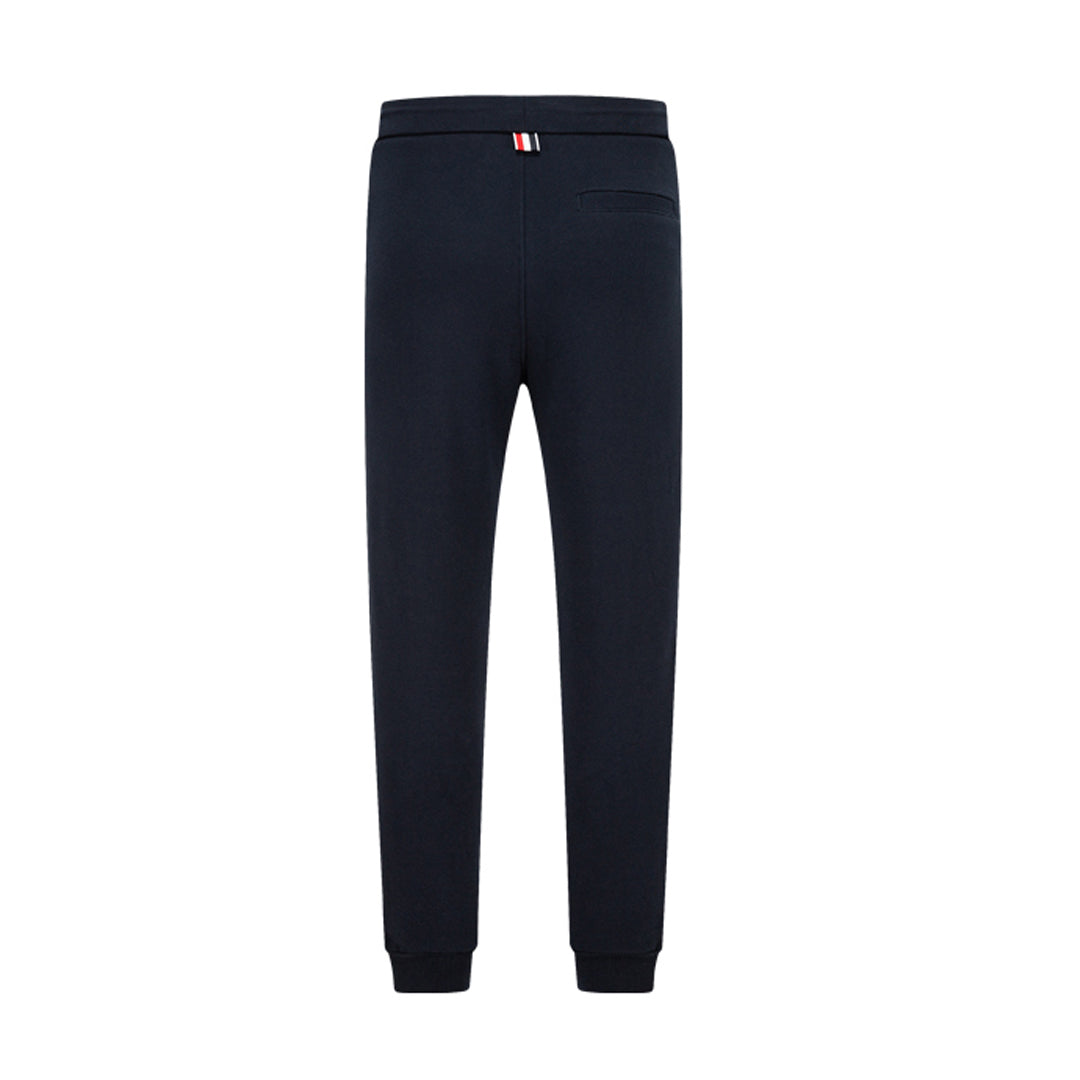 Thom Browne Style Unisex Casual Sweatpants with Signature Four-Bar Detail - Image 2