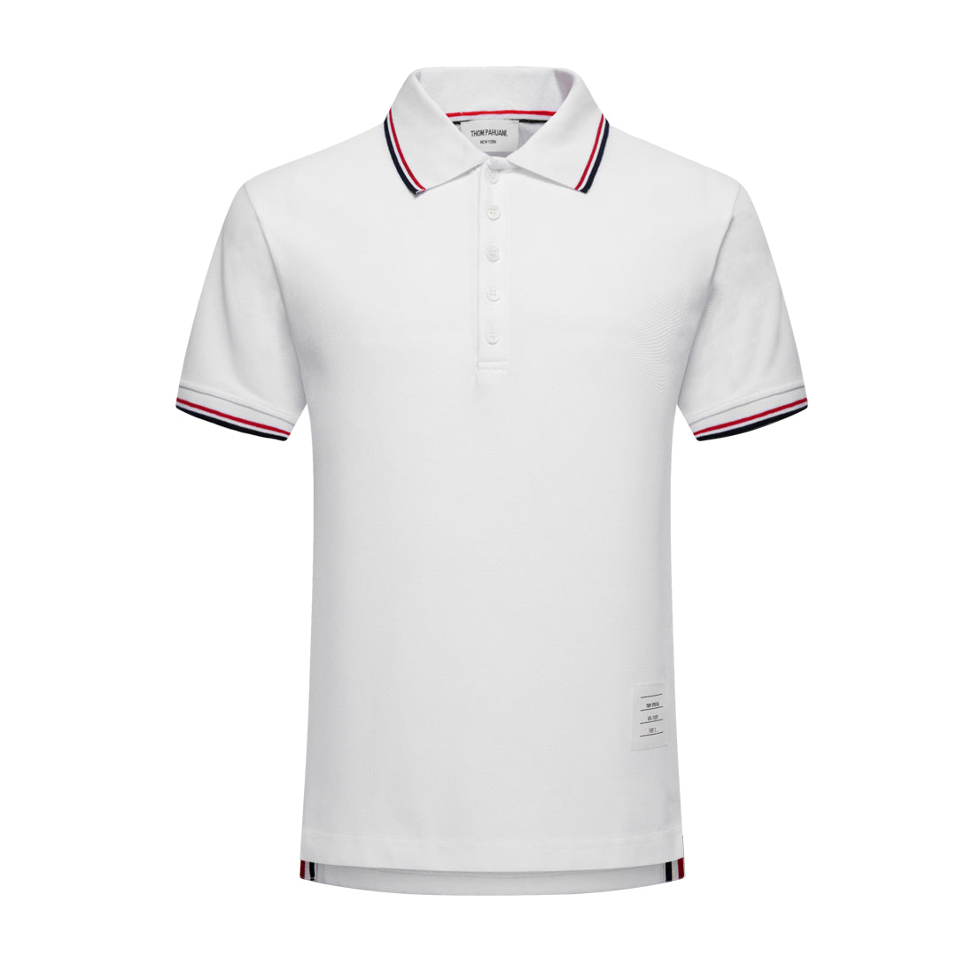 Classic Four-Bar Wool T-Shirt by Thom Browne, product detail view