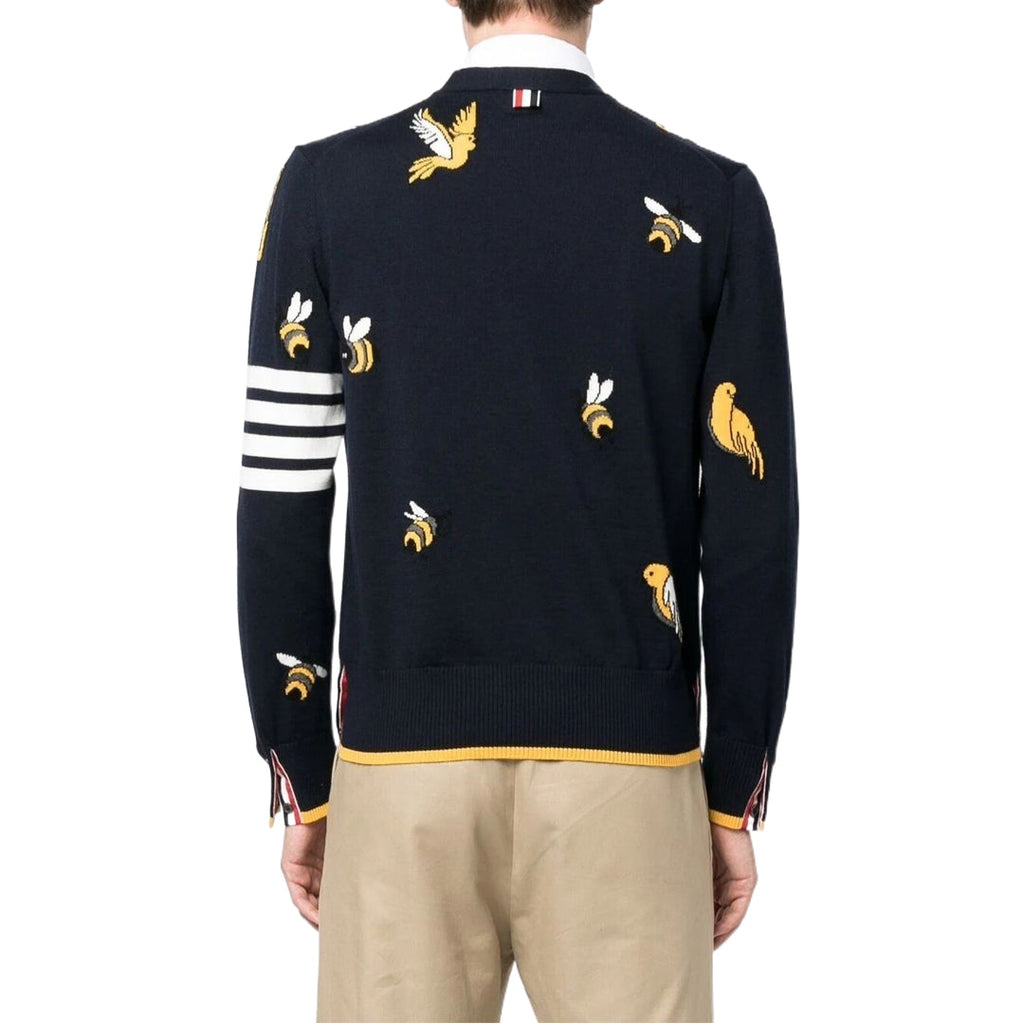 Men's Wool Cardigan by Thom Browne, knitwear detail view