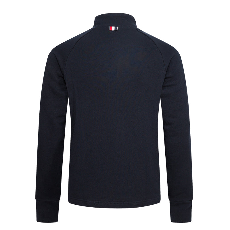 Zip - Up Sweatshirt - Premium Crew Neck Pullover by Thom Browne, garment detail view
