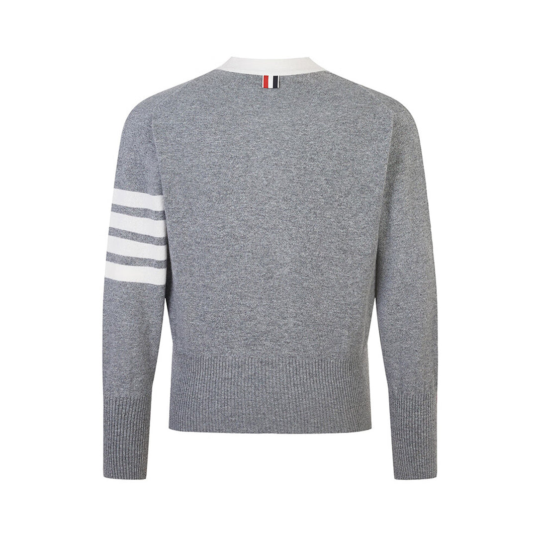 Men's Wool Knitwear by Thom Browne, knitwear detail view