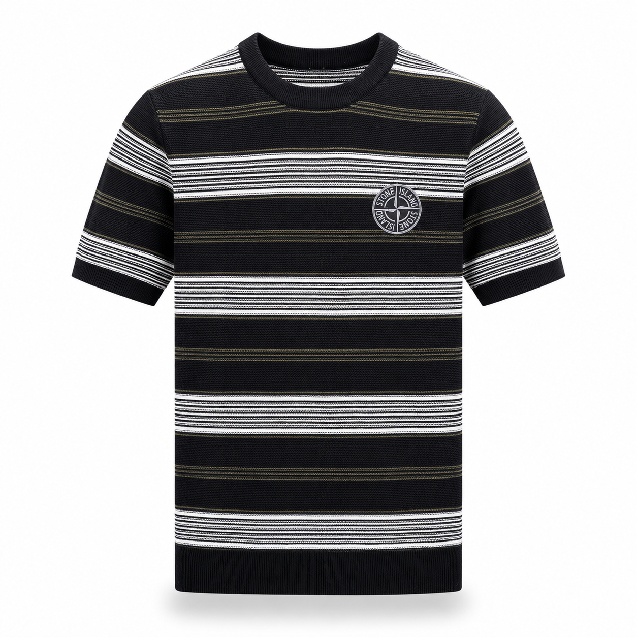 Stone Island Compass Embroidered Cotton T-Shirt