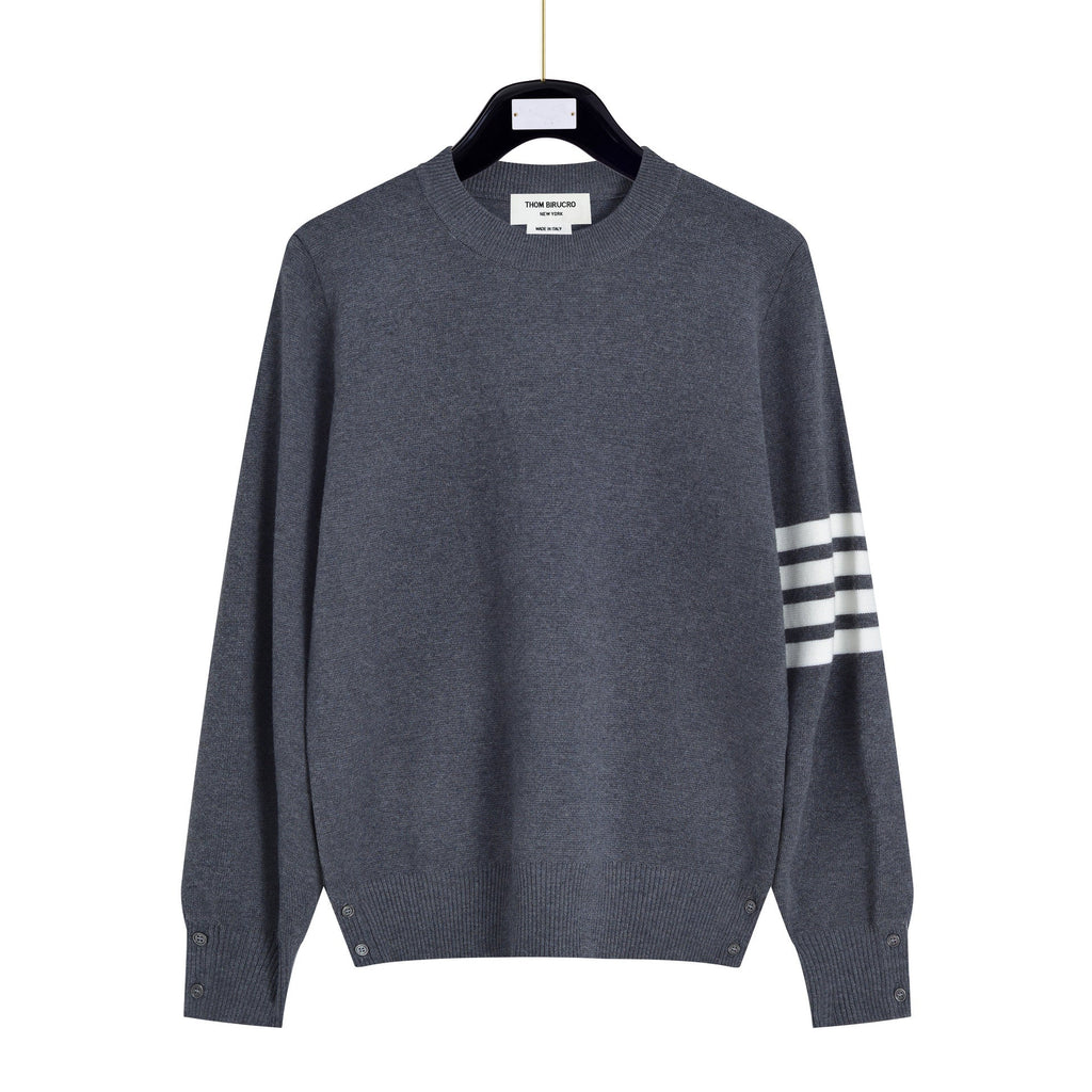 Unisex sweater by Thom Browne, knitwear detail view