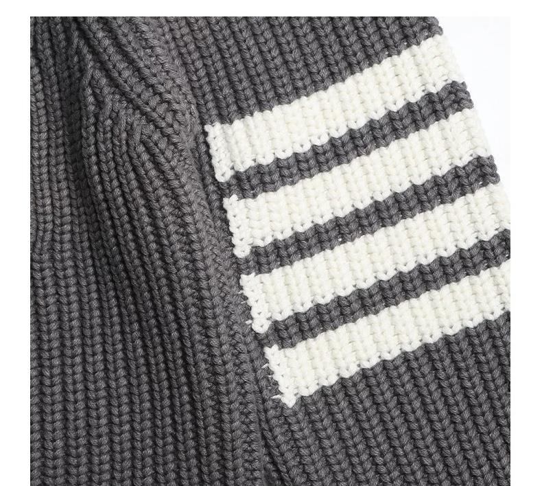 Chunky knit cardigan by Thom Browne, outerwear detail view