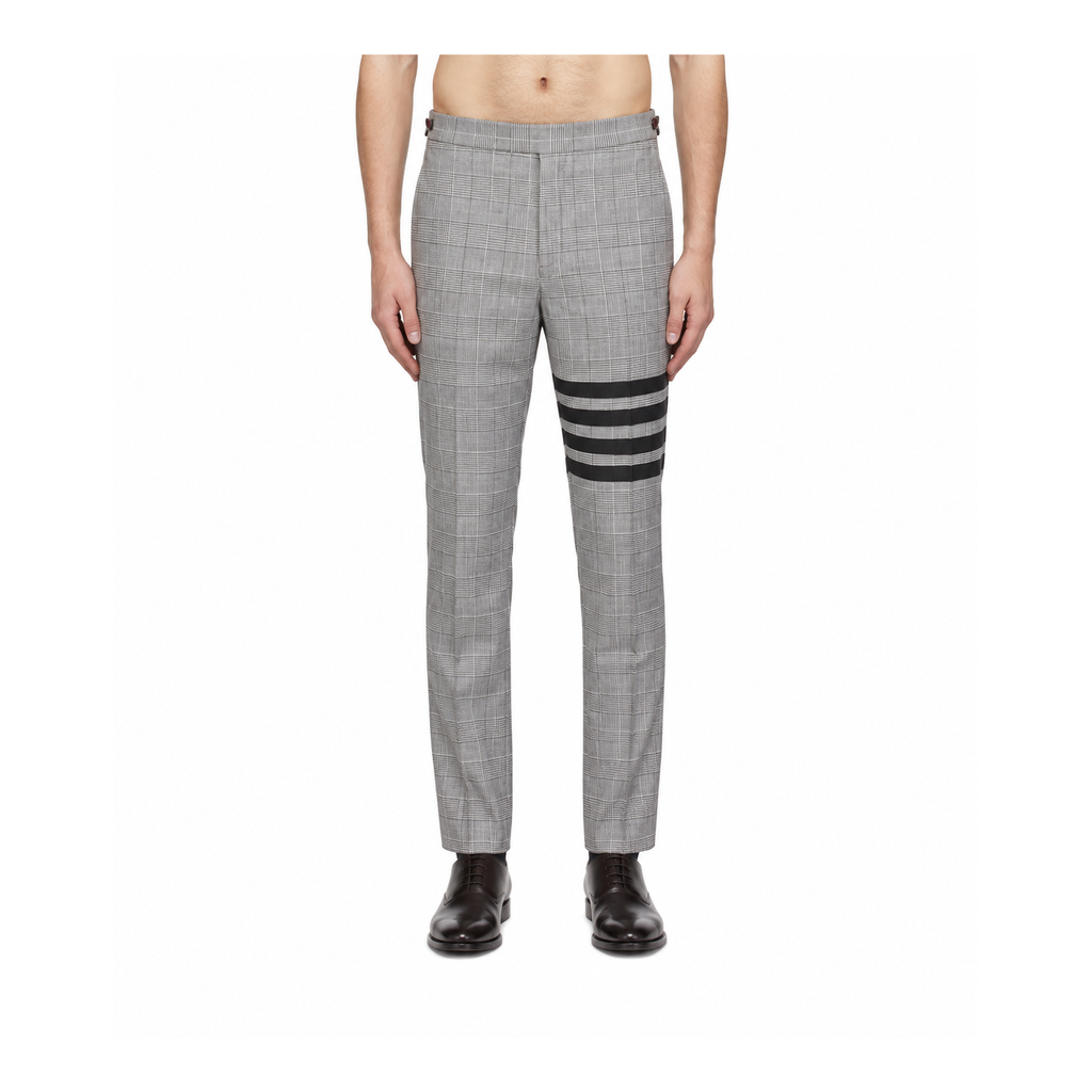 Thom Browne Style Men's Plaid Trousers - Main Image