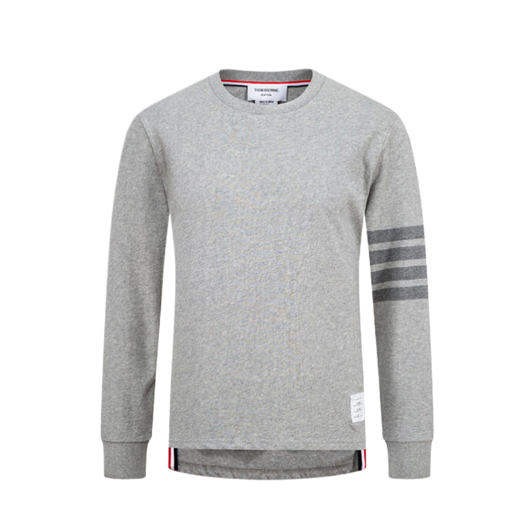 4 - Bar Puppy Embroidered Long Sleeve T - Shirt - Premium Cotton Tee by Thom Browne, garment detail view