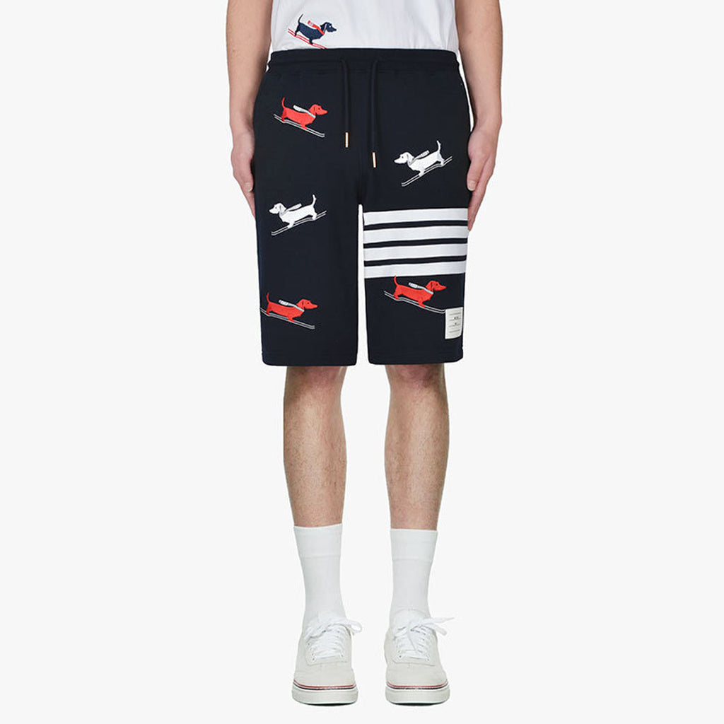 Thom Browne Style Unisex Casual Sweatpants with Signature Four-Bar Detail - Image 5