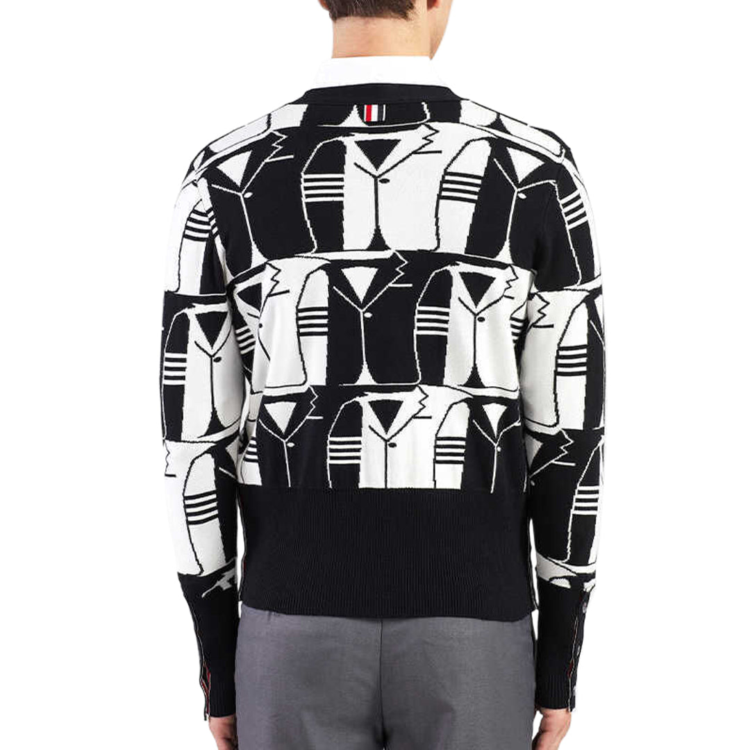 Men's Plaid Knitwear by Thom Browne, knitwear detail view