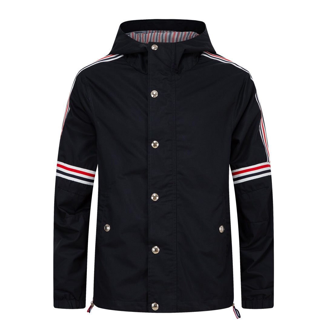 Men's Premium Trench Coat by Thom Browne, outerwear detail view