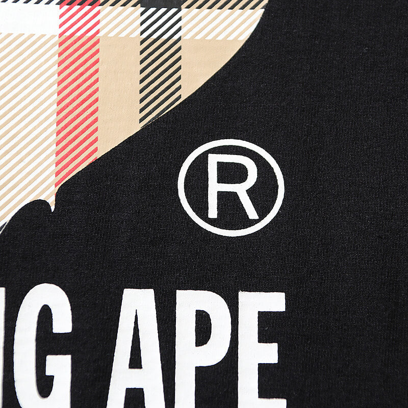 Bape Burberry Plaid Ape Head by Bathing Ape Tee - image 4