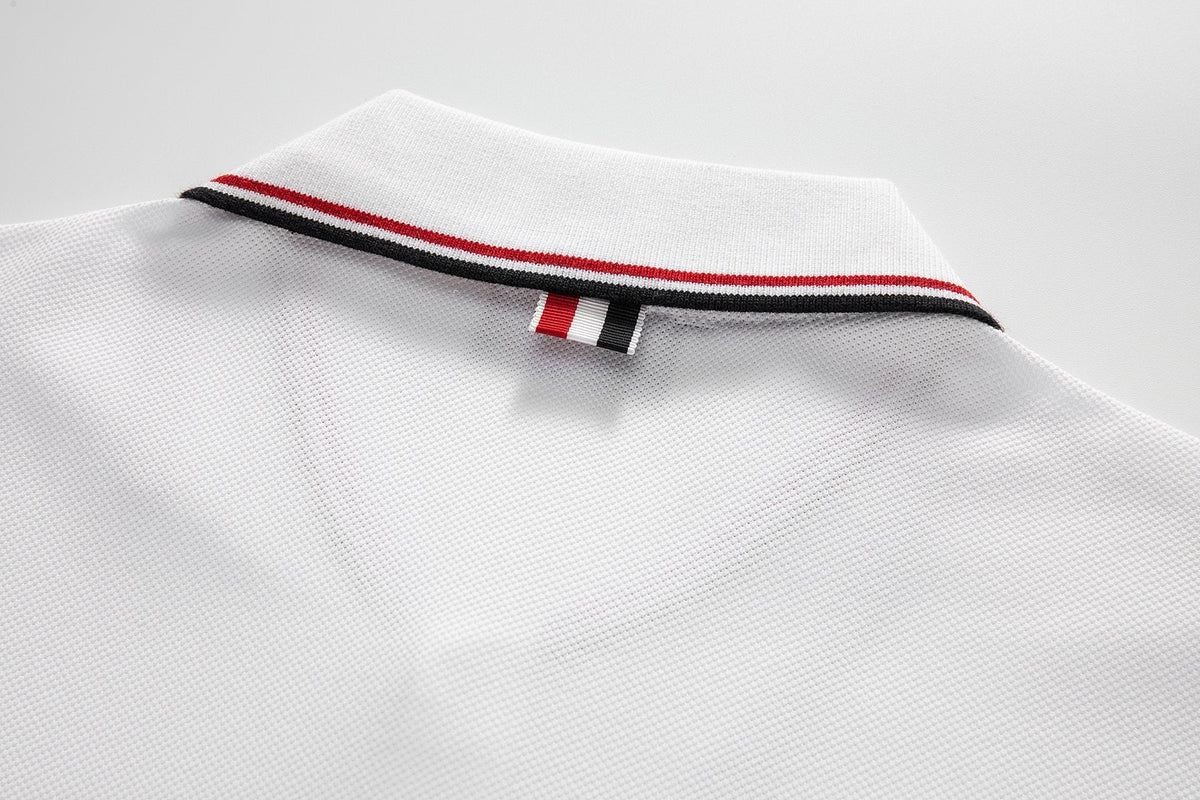 Classic Four-Bar Wool T-Shirt by Thom Browne, product detail view
