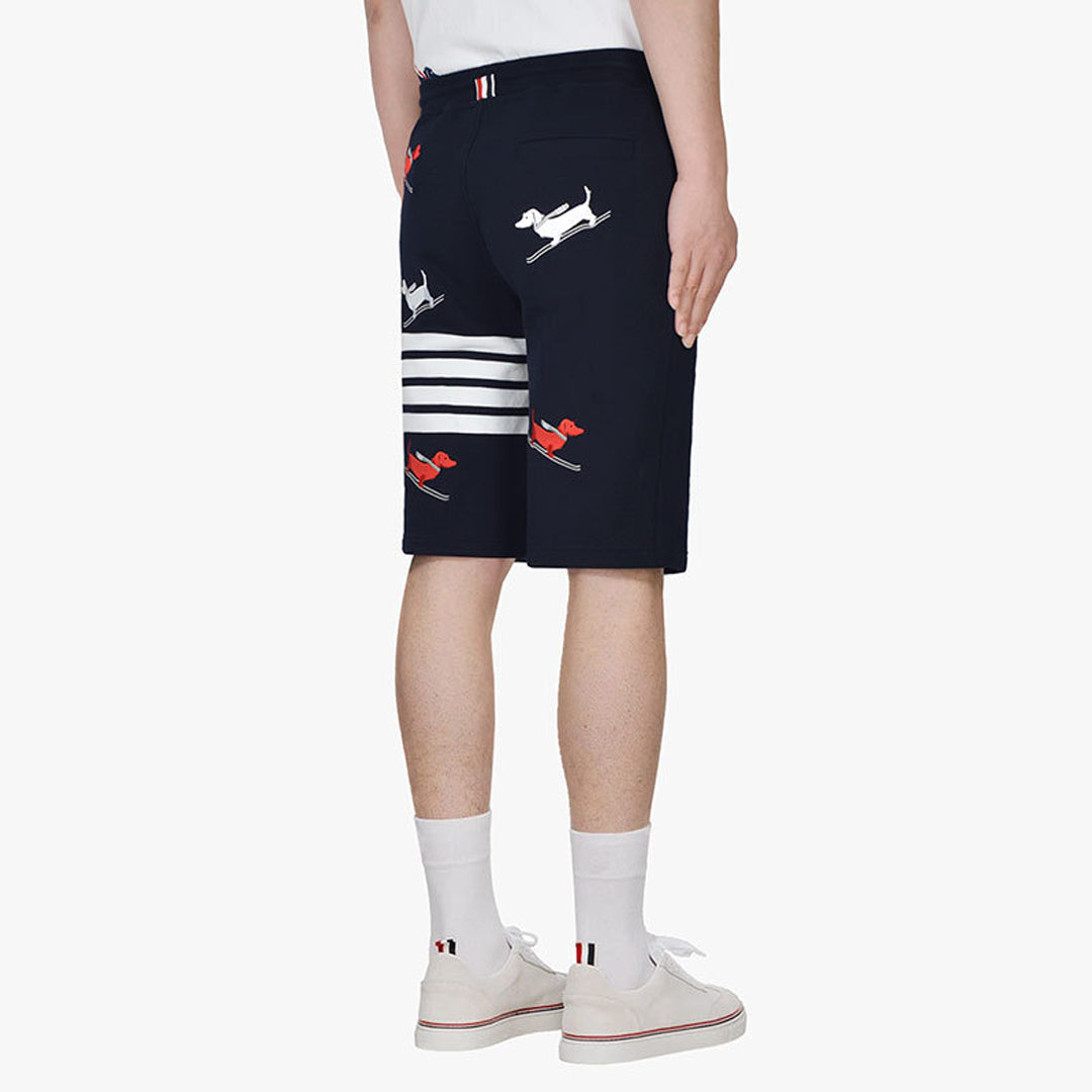 Thom Browne Style Unisex Casual Sweatpants with Signature Four-Bar Detail - Image 6