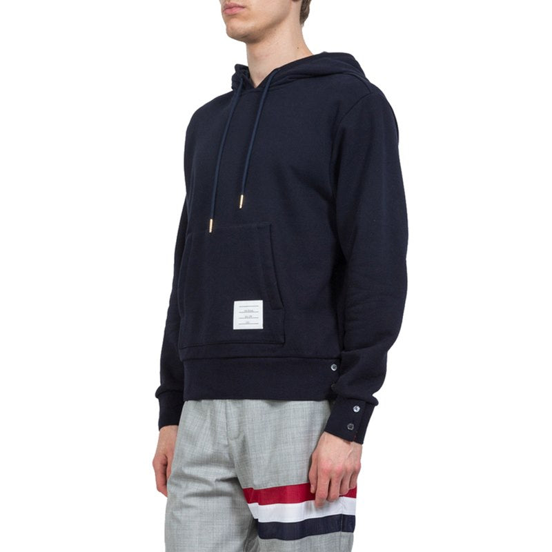 Color stripes Hoodie by Thom Browne, garment detail view