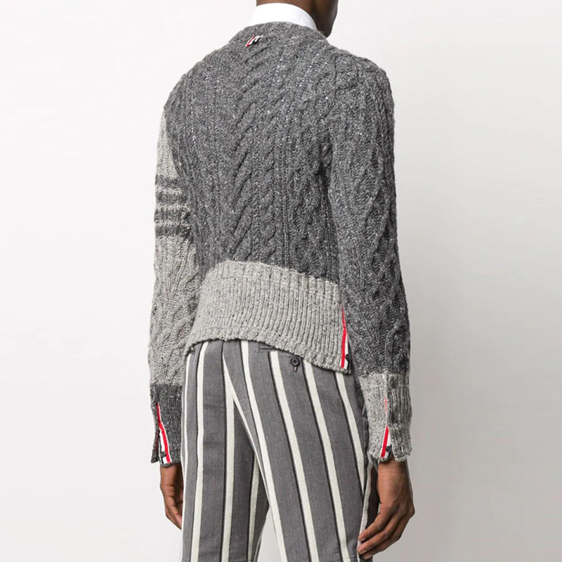 Men's Thickened Sweater by Thom Browne, knitwear detail view