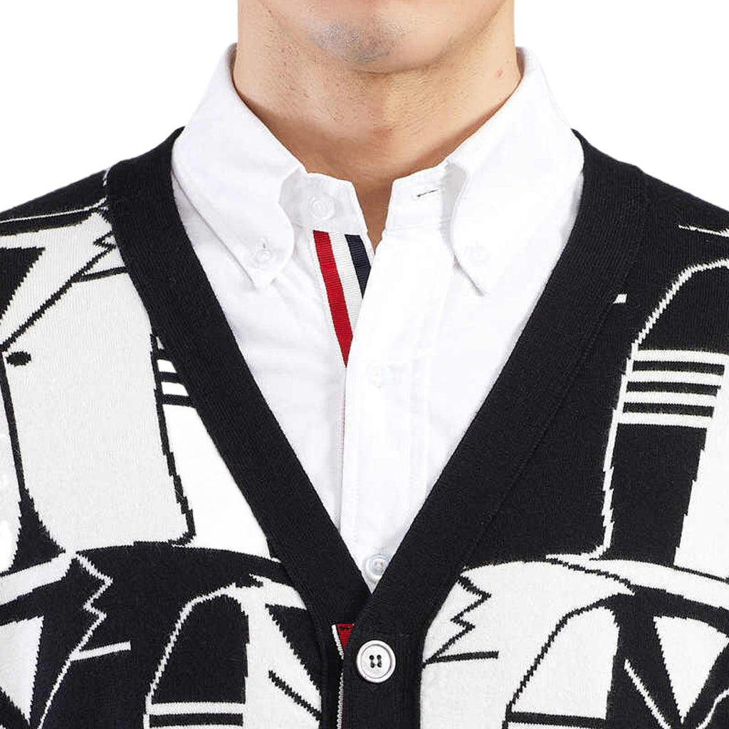 Men's Plaid Knitwear by Thom Browne, knitwear detail view